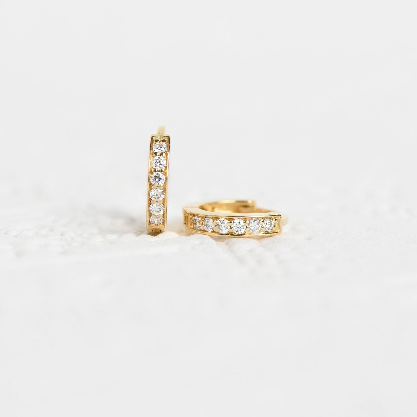 Diamond Huggie Earrings - Steorras