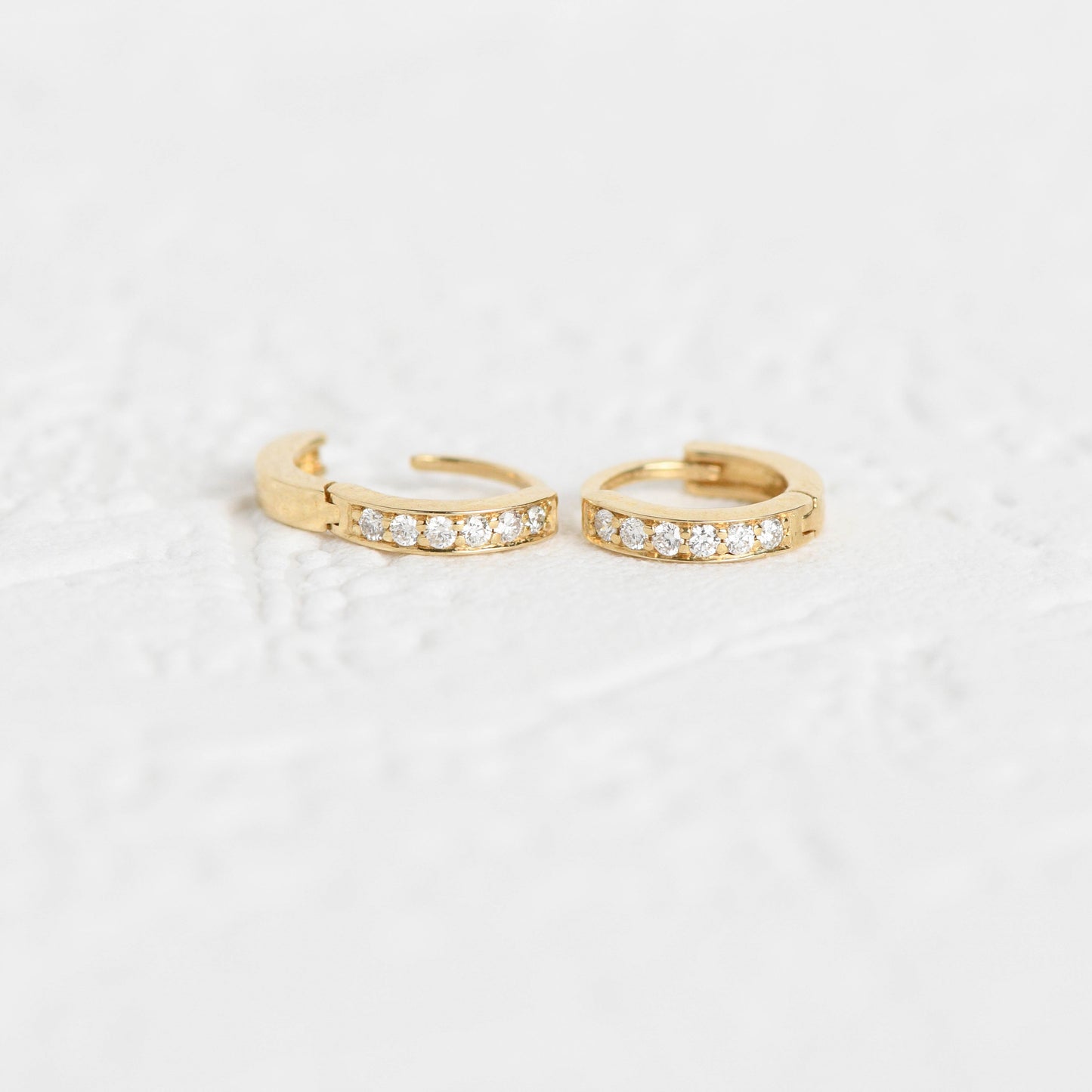 Diamond Huggie Earrings