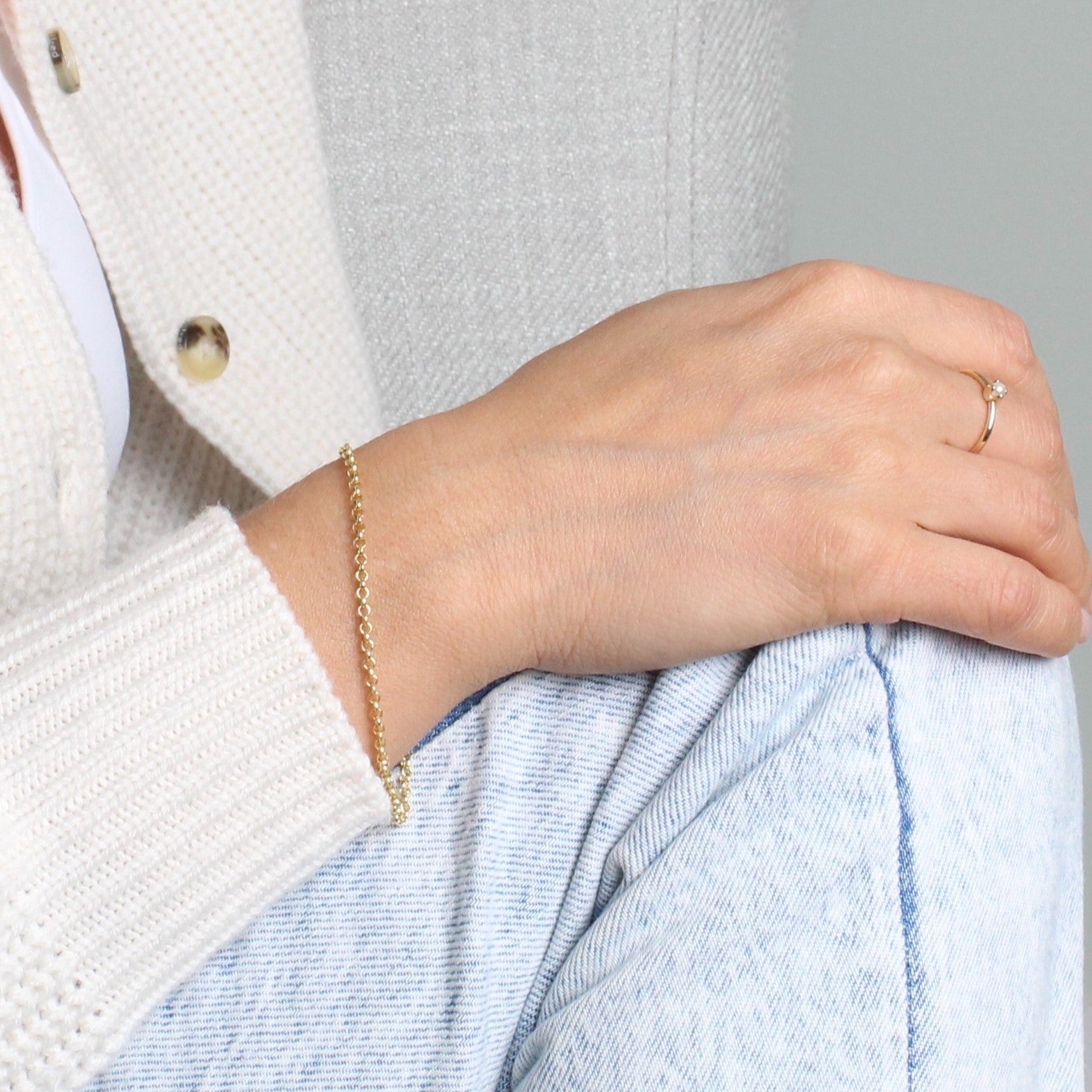 14k Gold Rolo Bracelet